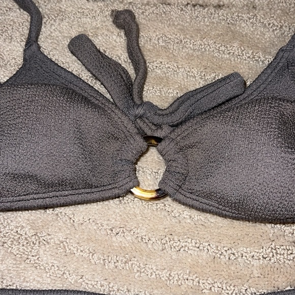 Grey PilyQ Swim Set with Tortoise Ring - Picture 2 of 3
